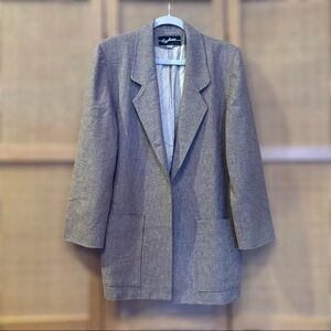 Vintage 1980s Wool Blazer Made in USA by Applause Size Medium to Large